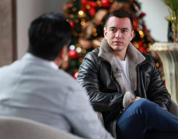 Presidente de la República Daniel Noboa en el palacio de Carondelet.