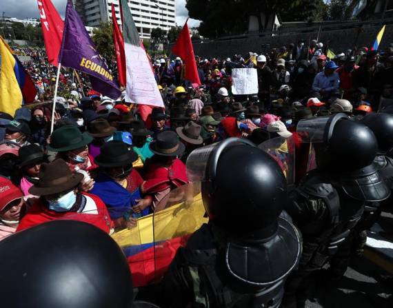 Protestas en Ecuador - junio del 2022. Foto: EFE