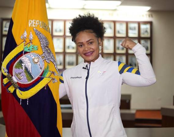 Neisi Dajomes, campeona olímpica ecuatoriana.