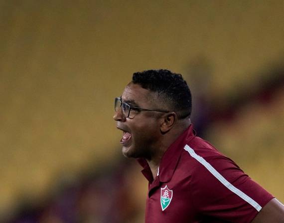 Roger Machado entrenador de Fluminense en un partido de los cuartos de final de la Copa Libertadores entre Barcelona SC y Fluminense el pasado 19 de agosto de 2021.