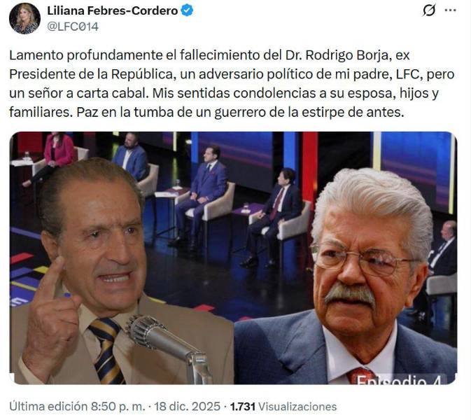 Publicación de Liliana Febres Cordero.