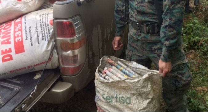 Gran cantidad de material explosivo fue incautado en el cantón Zaruma