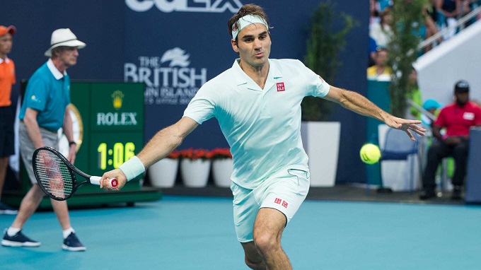 Federer ganó y avanzó a los cuartos de final en Miami