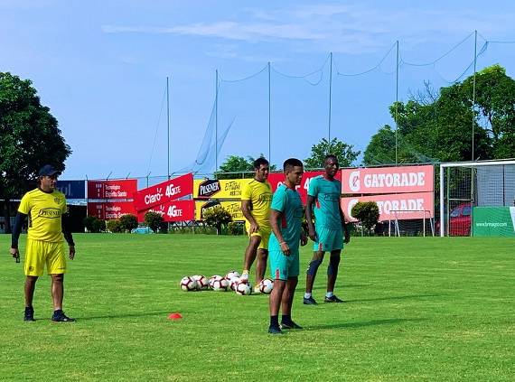 Gavica en su entrenamiento con BSC.