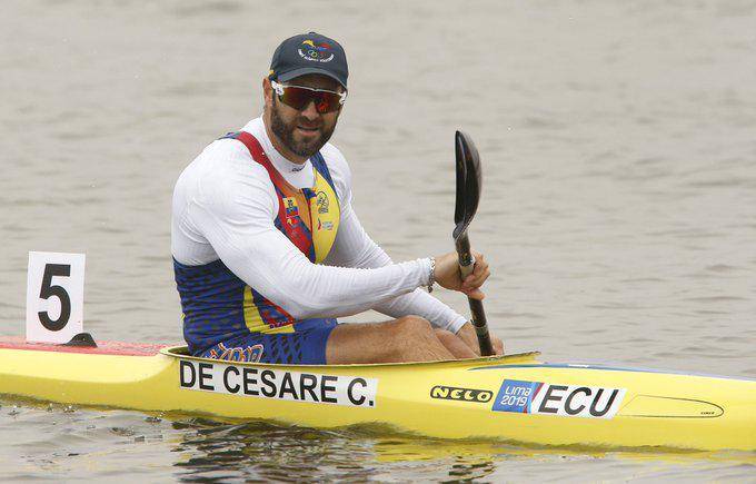 César de Cesare y Anggie Avegno ganan medallas de oro en canotaje para Ecuador