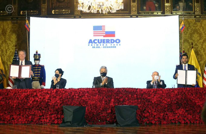 Ecuador y EEUU firman un Acuerdo Comercial de primera fase