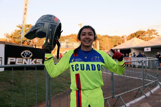 Romina Miranda, campeona panamericana de BMX en Brasil