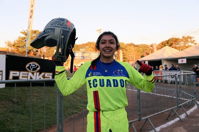 Romina Miranda, campeona panamericana de BMX en Brasil