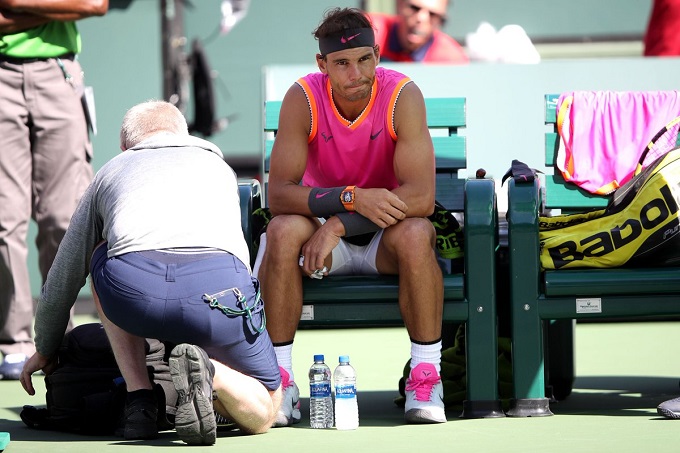 Rafael Nadal se bajó de Indian Wells por una lesión