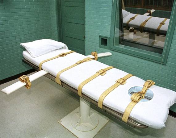 En la imagen un registro de archivo de una sala de pena de muerte en EE.UU.