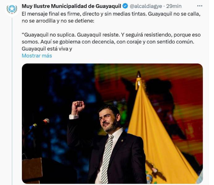 Publicación de la Alcaldía de Guayaquil.