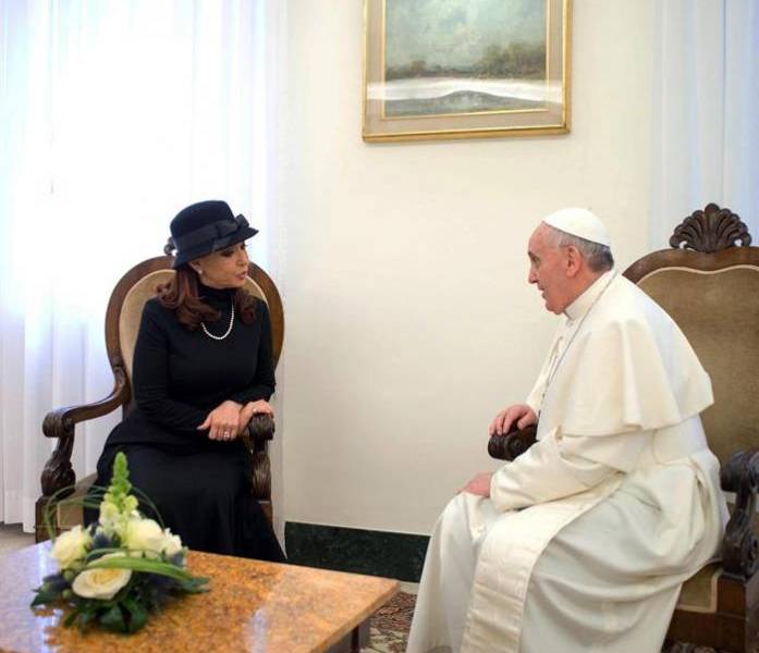 El papa Francisco recibió a la mandataria argentina