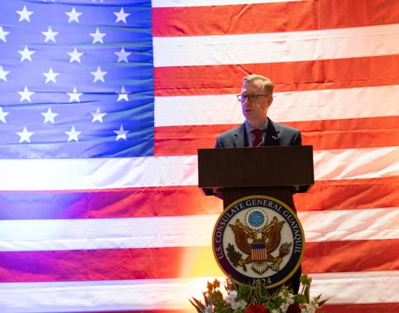 Imagen de archivo. Michael Fitzpatrick, embajador de Estados Unidos en Ecuador.