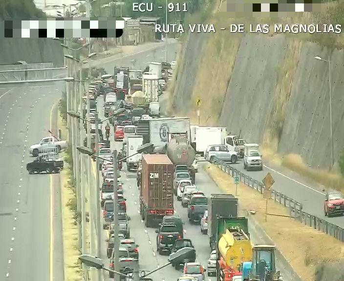 Fuerte tránsito vehicular en la Ruta Viva.