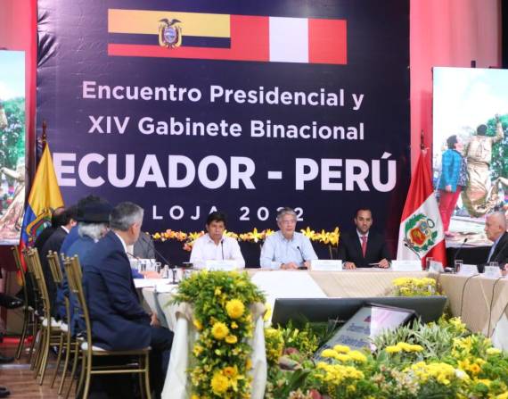 Los presidentes de Ecuador, Guillermo Lasso, y de Perú, Pedro Castillo, se reunieron en Loja.