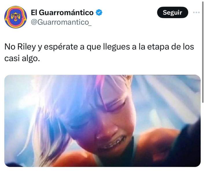No Riley, espérate a que...