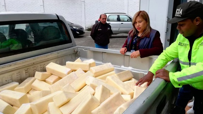 Decomisan 600 kilos de queso sin notificación sanitaria en Carchi