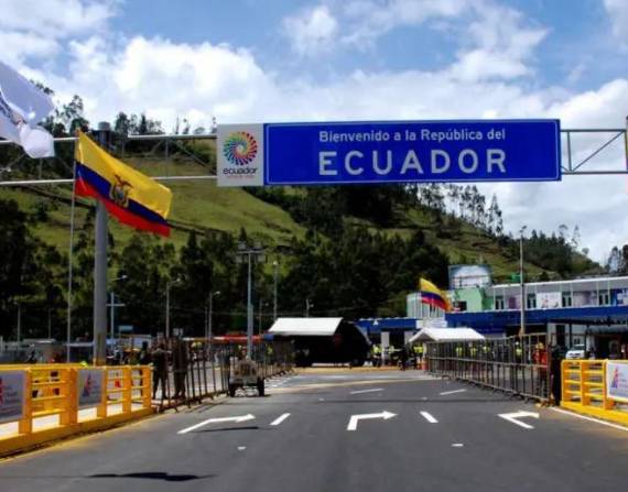 Una imagen del puente internacional de Rumichaca, frontera entre Ecuador y Colombia.