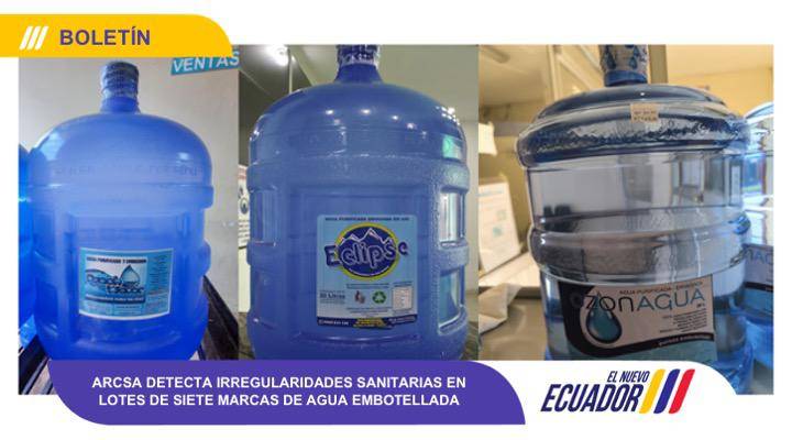 Botellas de agua con irregularidades sanitarias
