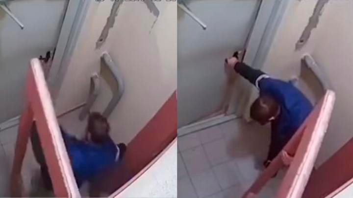 Ebrio lucha 3 horas para abrir una puerta y se lleva una tremenda sorpresa