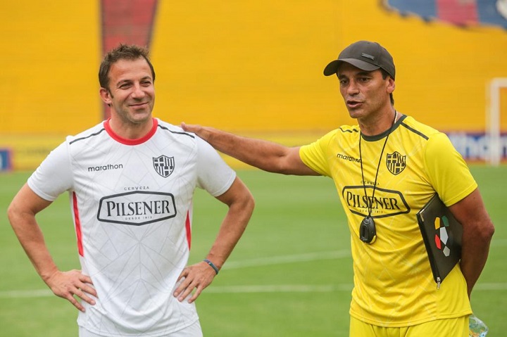 Del Piero entrenó con el grupo en el Monumental