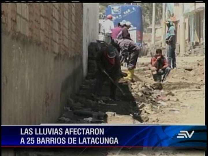 25 barrios afectados por fuertes lluvias en Latacunga