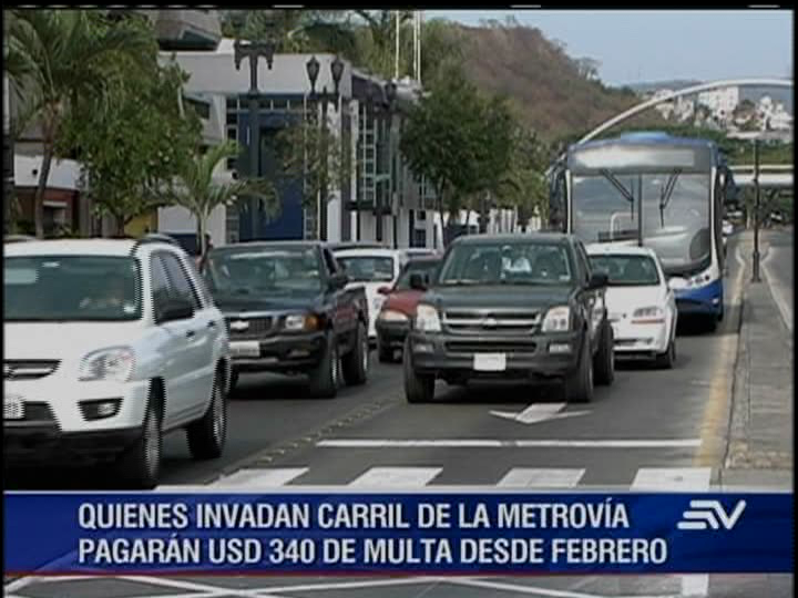 340 dólares será la multa por invadir carril exclusivo de la Metrovía