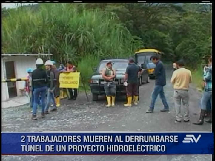 Dos obreros mueren sepultados por deslave en hidroeléctrica de Tungurahua