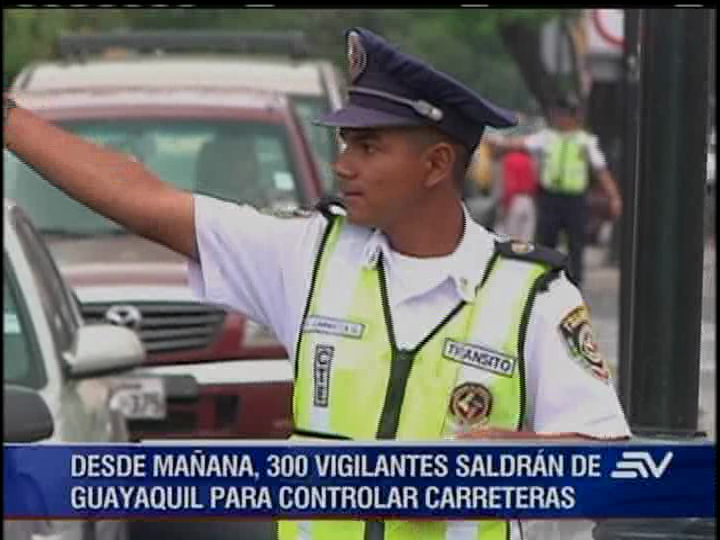Desde el jueves 300 vigilantes saldrán de Guayaquil