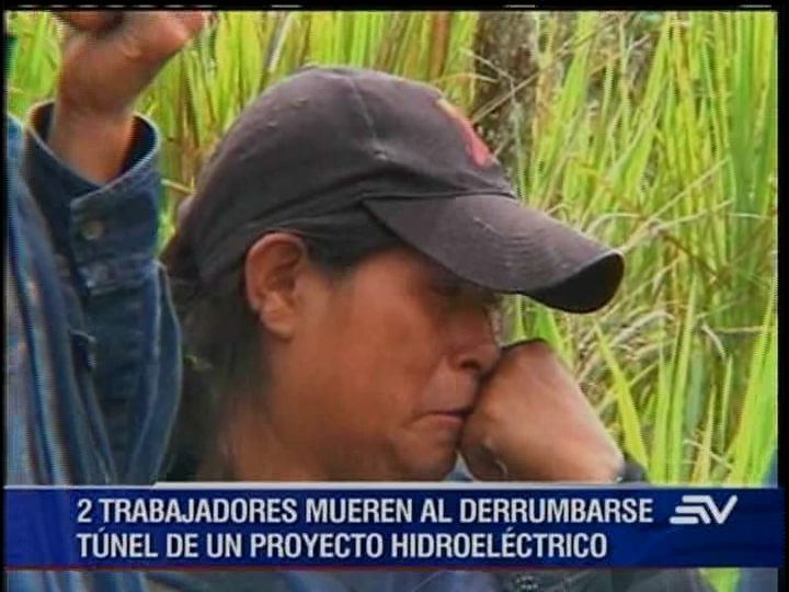 Dos obreros mueren sepultados por deslave en hidroeléctrica de Tungurahua