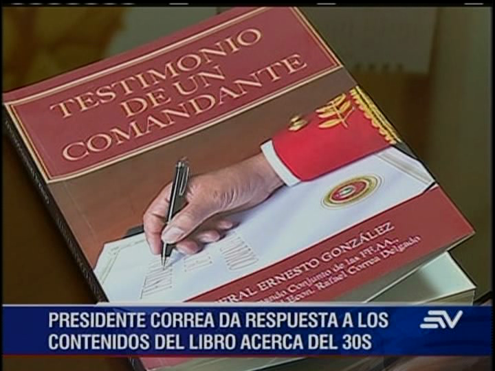 Correa no concuerda con libro que niega intento de golpe de estado el 30S