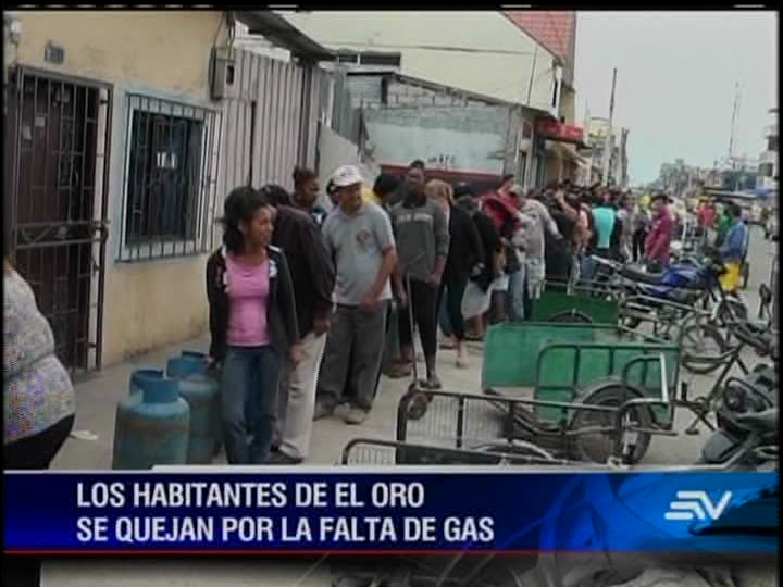 El Oro registra escasez de gas de uso doméstico
