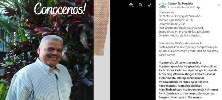 Imagen del falso médico que fingía contar con un postgrado en Ecuador.