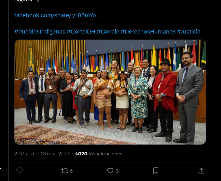La Corte IDH condena a Ecuador por violar derechos de pueblos indígenas en aislamiento