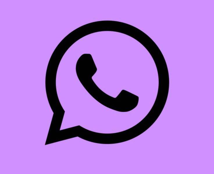 Imagen referencial. Icono de WhatsApp morado.