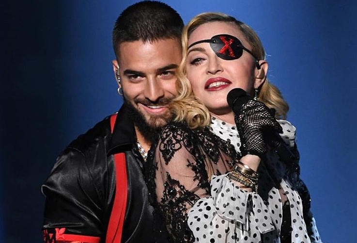 Madonna y Maluma, sensuales y con hologramas en BBMAs
