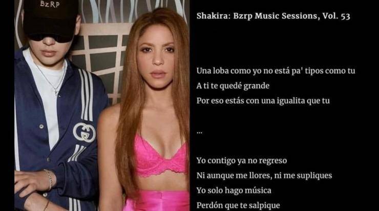 Shakira y Bizarrap en una imagen archivo.