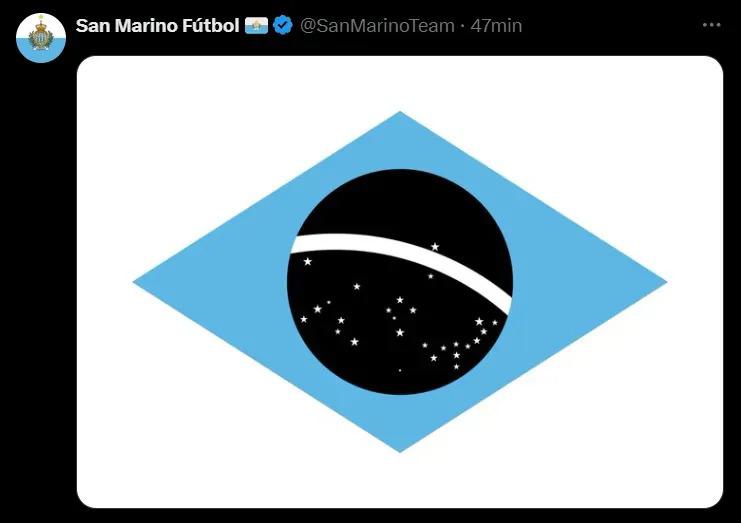 Meme San Marino cambiando la bandera con sus colores.