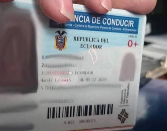 Licencias de conducir en Ecuador.