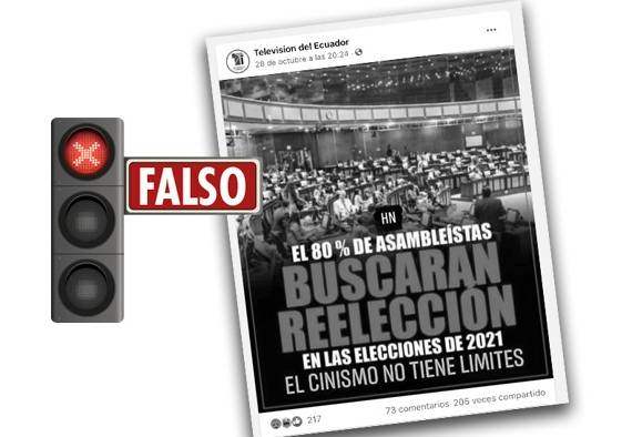 La Carta Magna del Ecuador señala que los legisladores sólo pueden ser reelectos por una sola ocasión.
