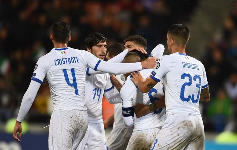 Italia derrotó por goleada a Liechtenstein