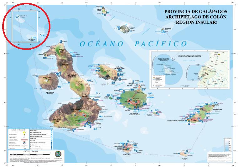 Mapa de Galápagos.