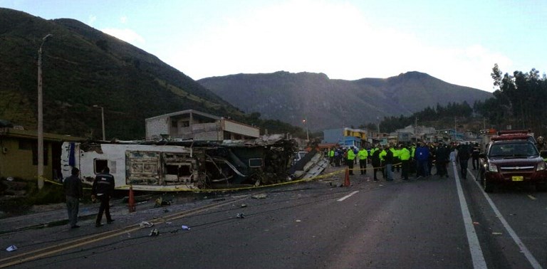 Último video grabado dentro del bus accidentado en vía Pifo-Papallacta