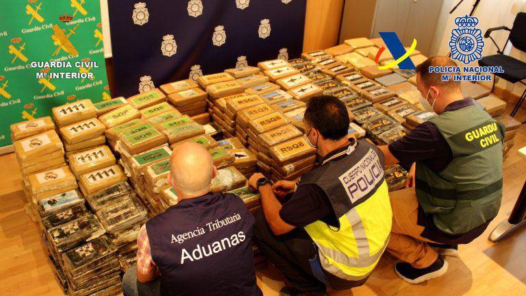 Incautada en España una tonelada de cocaína procedente de Ecuador