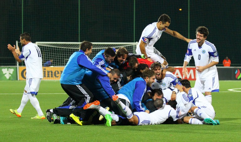 Tras 14 años San Marino festejó un gol de visita