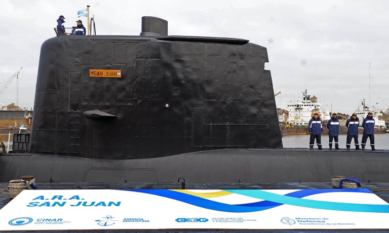 Lanzan &quot;búsqueda y rescate&quot; de submarino argentino perdido en el Atlántico
