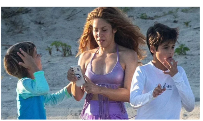 Imágenes recogidas de las vacaciones de Shakira junto a sus hijos.