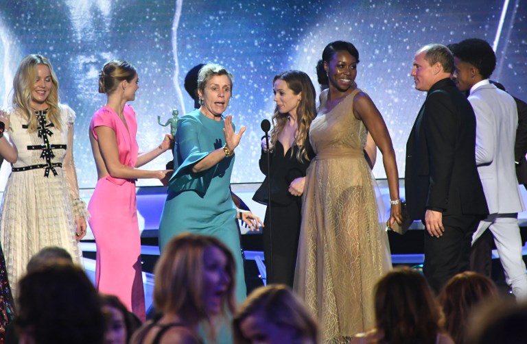 Mujeres protagonizan premios SAG, con "Tres anuncios por un crimen" como favorita