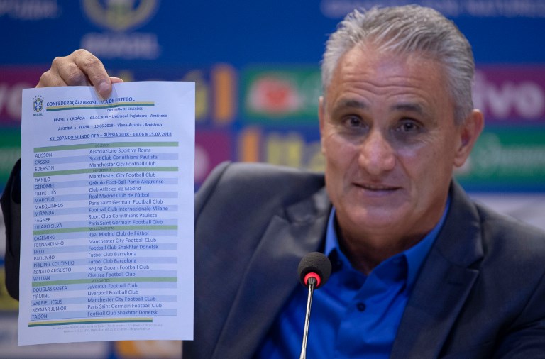 Tite revela lista de Brasil para el Mundial Rusia 2018