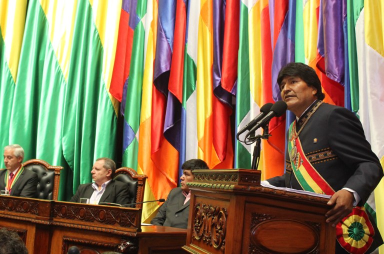Evo Morales celebra 11 años de gobierno y busca la reelección